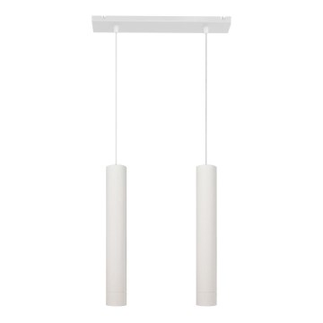 LED Hängeleuchte an Kabel TUBA 2xGU10/4,8W/230V weiß