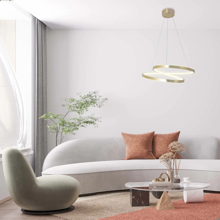 LED-Hängeleuchte an Kabel ZEFIRA LED/40W/230V 4000K Ø 50 cm gold