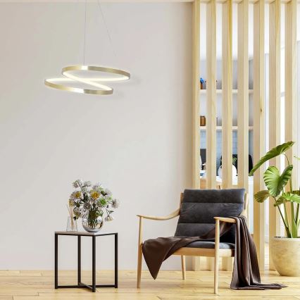 LED-Hängeleuchte an Kabel ZEFIRA LED/40W/230V 4000K Ø 50 cm gold
