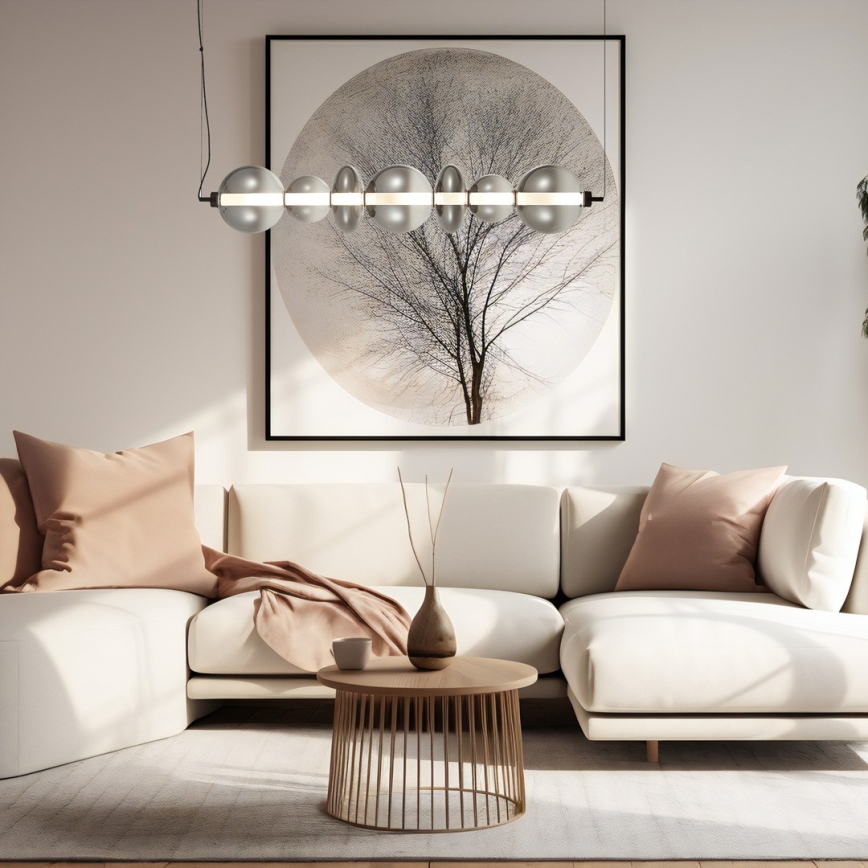 LED-Hängeleuchte an Schnur DAPHNE LED/40W/230V grau