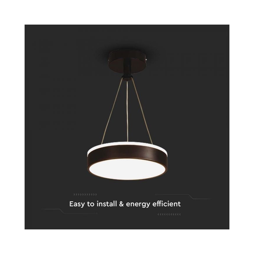 LED-Hängeleuchte an Schnur LED/12W/230V 4000K schwarz