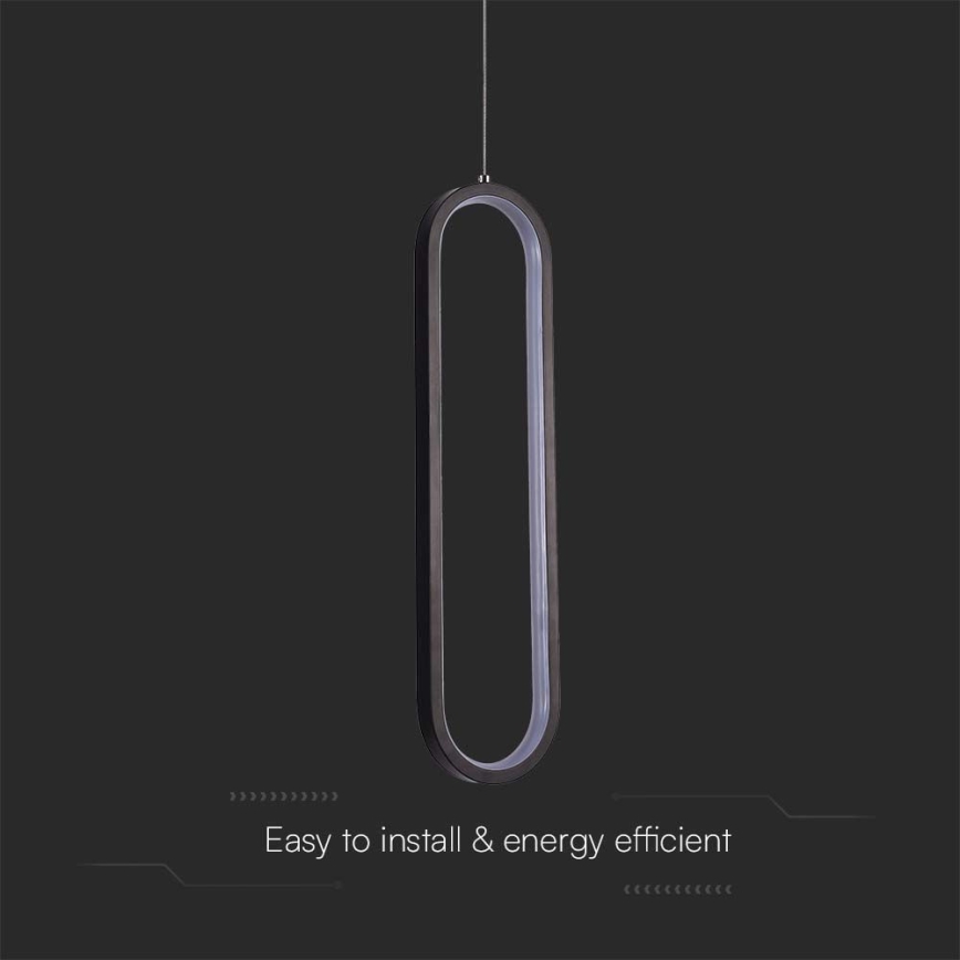 LED-Hängeleuchte an Schnur LED/13W/230V 4000K schwarz