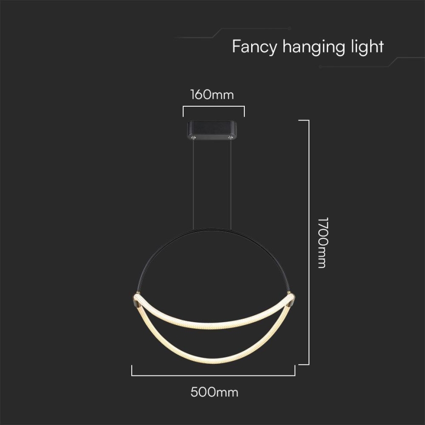 LED-Hängeleuchte an Schnur LED/16W/230V 4000K d 50 cm