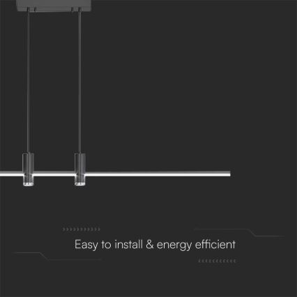 LED-Hängeleuchte an Schnur LED/19W/230V 4000K schwarz