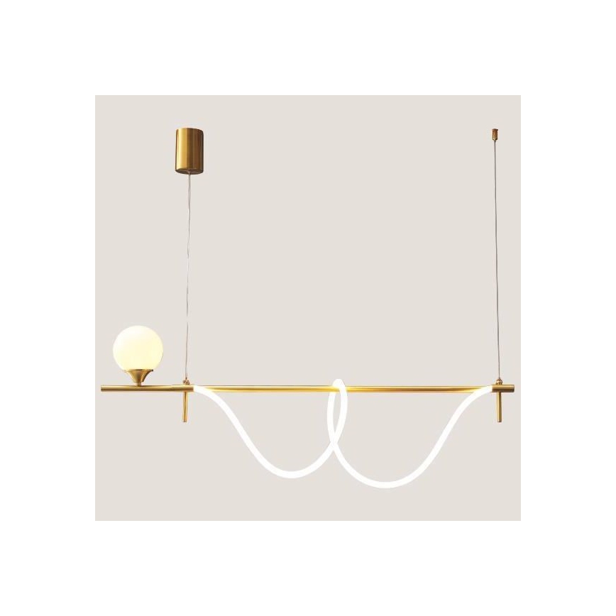 LED-Hängeleuchte an Schnur LED/20W/230V + 1xG9/10W/230V 3000K golden