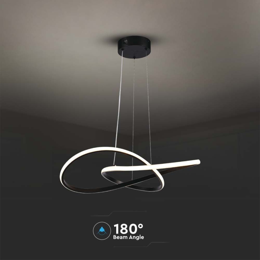 LED-Hängeleuchte an Schnur LED/20W/230V 3000K schwarz