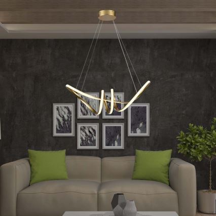 LED-Hängeleuchte an Schnur LED/24W/230V 3000K golden