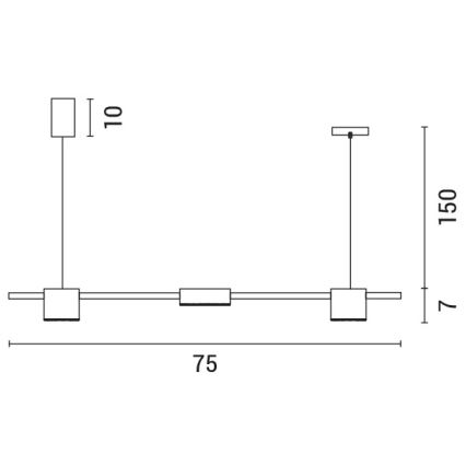 LED-Hängeleuchte an Schnur LED/24W/230V 3000K schwarz