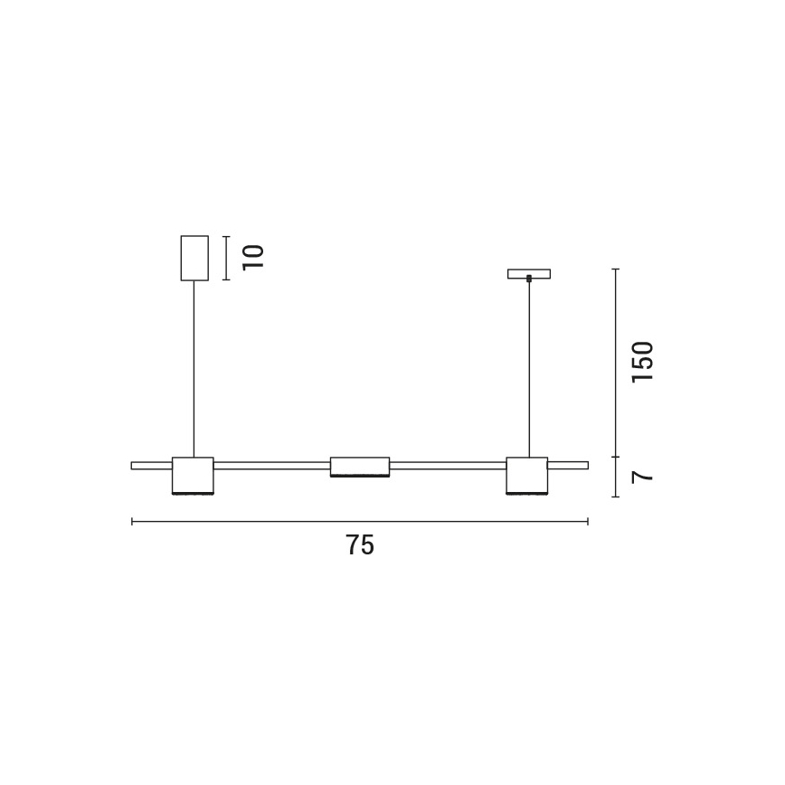 LED-Hängeleuchte an Schnur LED/24W/230V 3000K schwarz