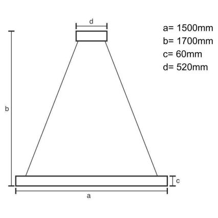 LED-Hängeleuchte an Schnur LED/26W/230V 4000K 150 cm Buche/Massivholz