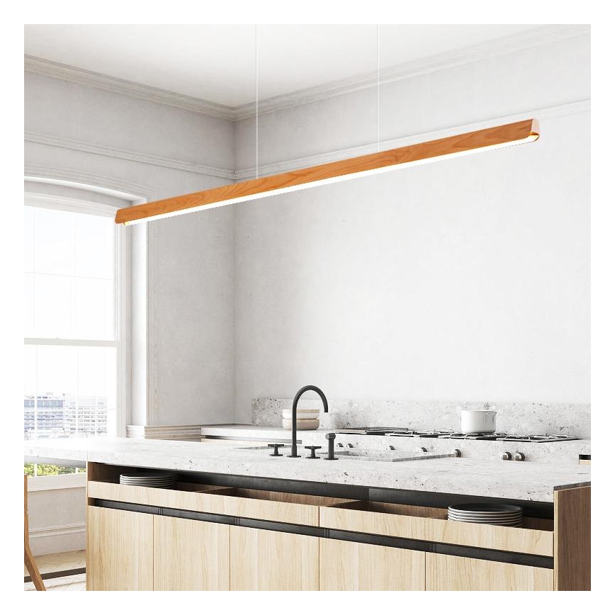 LED-Hängeleuchte an Schnur LED/26W/230V 4000K 150 cm Buche/Massivholz