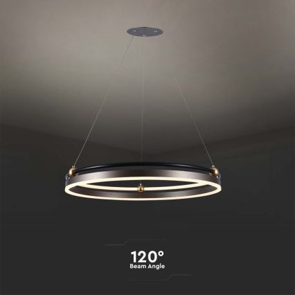 LED-Hängeleuchte an Schnur LED/30W/230V 3000K d 62 cm braun