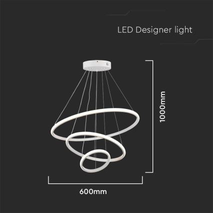 LED-Hängeleuchte an Schnur LED/32W/230V 3000K weiß