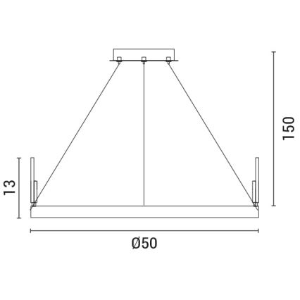 LED-Hängeleuchte an Schnur LED/35W/230V 3000K golden