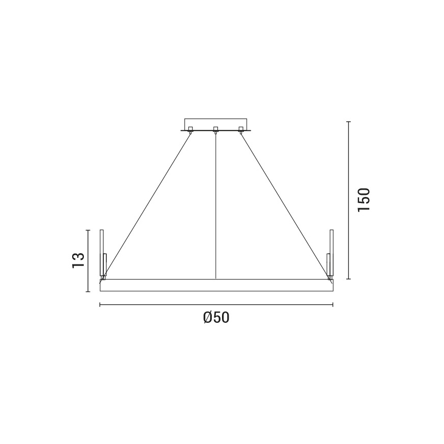 LED-Hängeleuchte an Schnur LED/35W/230V 3000K golden