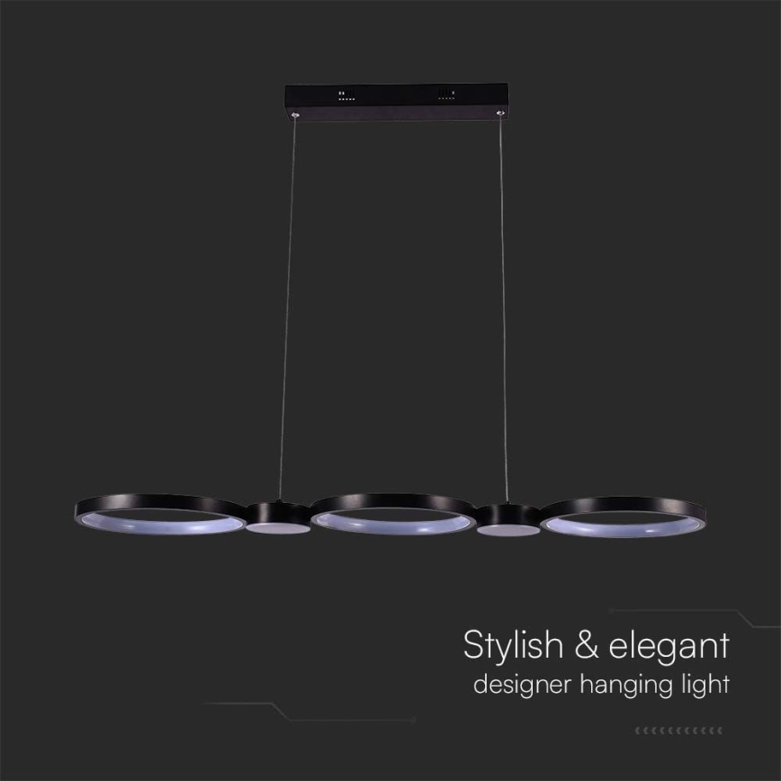 LED-Hängeleuchte an Schnur LED/38W/230V 3000K schwarz