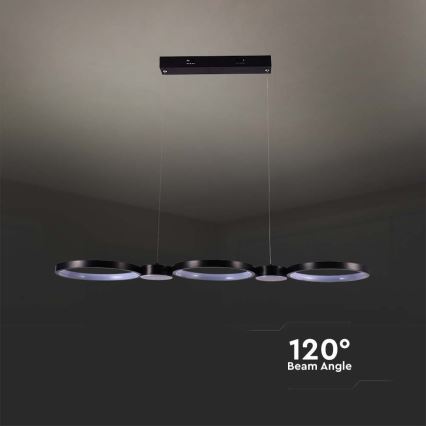 LED-Hängeleuchte an Schnur LED/38W/230V 3000K schwarz