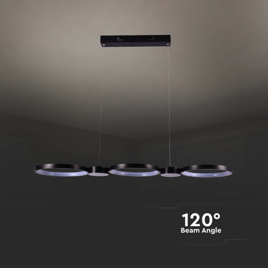LED-Hängeleuchte an Schnur LED/38W/230V 3000K schwarz