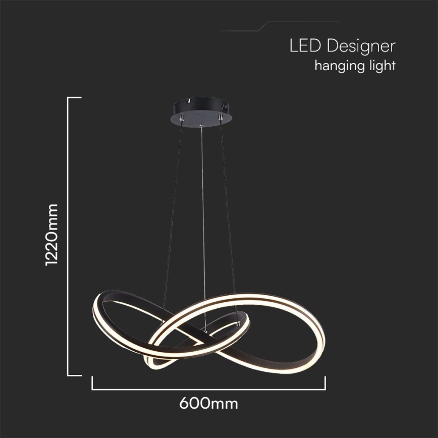 LED-Hängeleuchte an Schnur LED/40W/230V 3000/4000/6400K