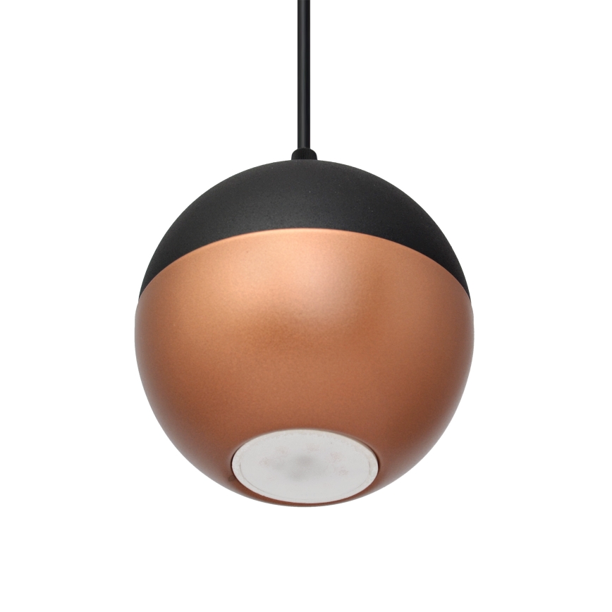 LED-Hängeleuchte an Schnur MIDWAY 3xGU10/4,8W/230V schwarz/kupfern