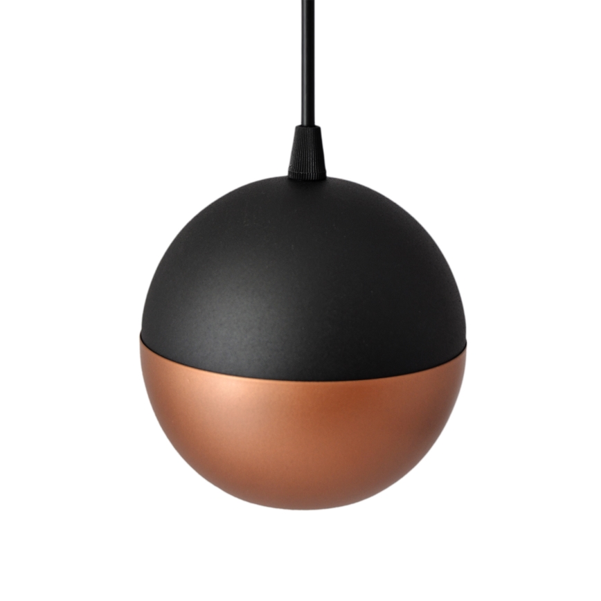 LED-Hängeleuchte an Schnur MIDWAY 3xGU10/4,8W/230V schwarz/kupfern
