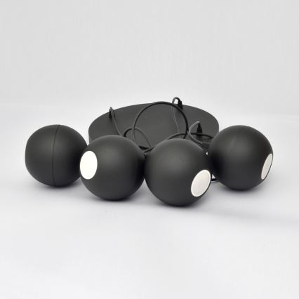 LED-Hängeleuchte an Schnur MIDWAY 4xGU10/4,8W/230V schwarz