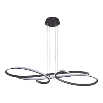 LED-Hängeleuchte an Stahlseil VIOLIN LED/40W/230V, schwarz