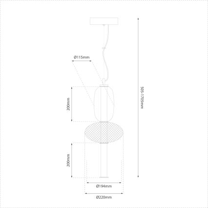 LED-Hängeleuchte ARAME LED/23W/230V d 22 cm schwarz