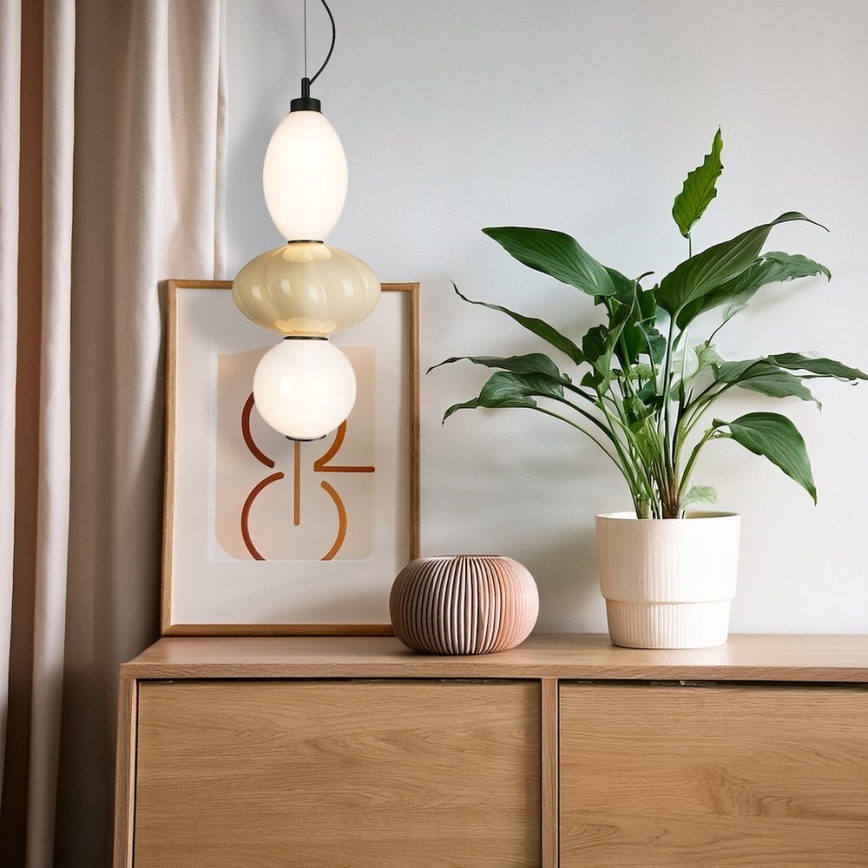 LED-Hängeleuchte ASCOLI LED/18W/230V d 20 cm beige