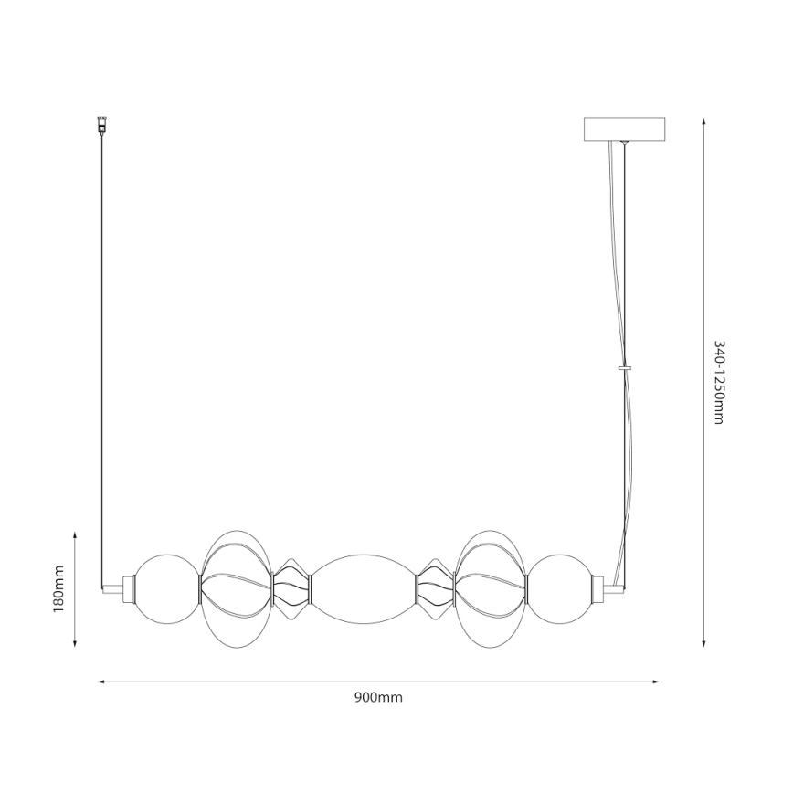 LED-Hängeleuchte ASCOLI LED/24W/230V bunt