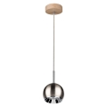 LED-Hängeleuchte BALL WOOD 1xGU10/5W/230V matte Eiche