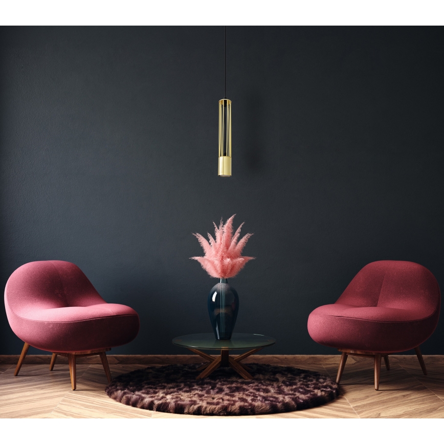 LED Hängeleuchte BARS 1xGU10/4,8W/230V gold