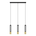 LED Hängeleuchte BARS 3xGU10/4,8W/230V schwarz/gold