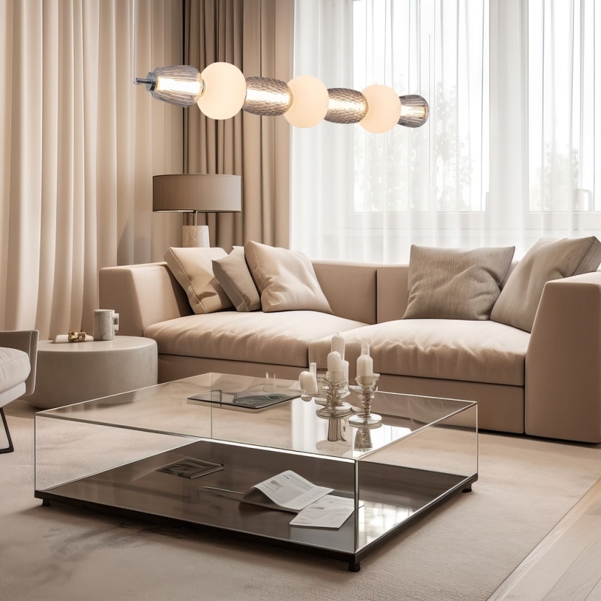 LED-Hängeleuchte CARO LED/42W/230V glänzendes Chrom
