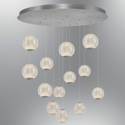 LED Hängeleuchte CREMONA 13xLED/5W/230V 3000K matt verchromt