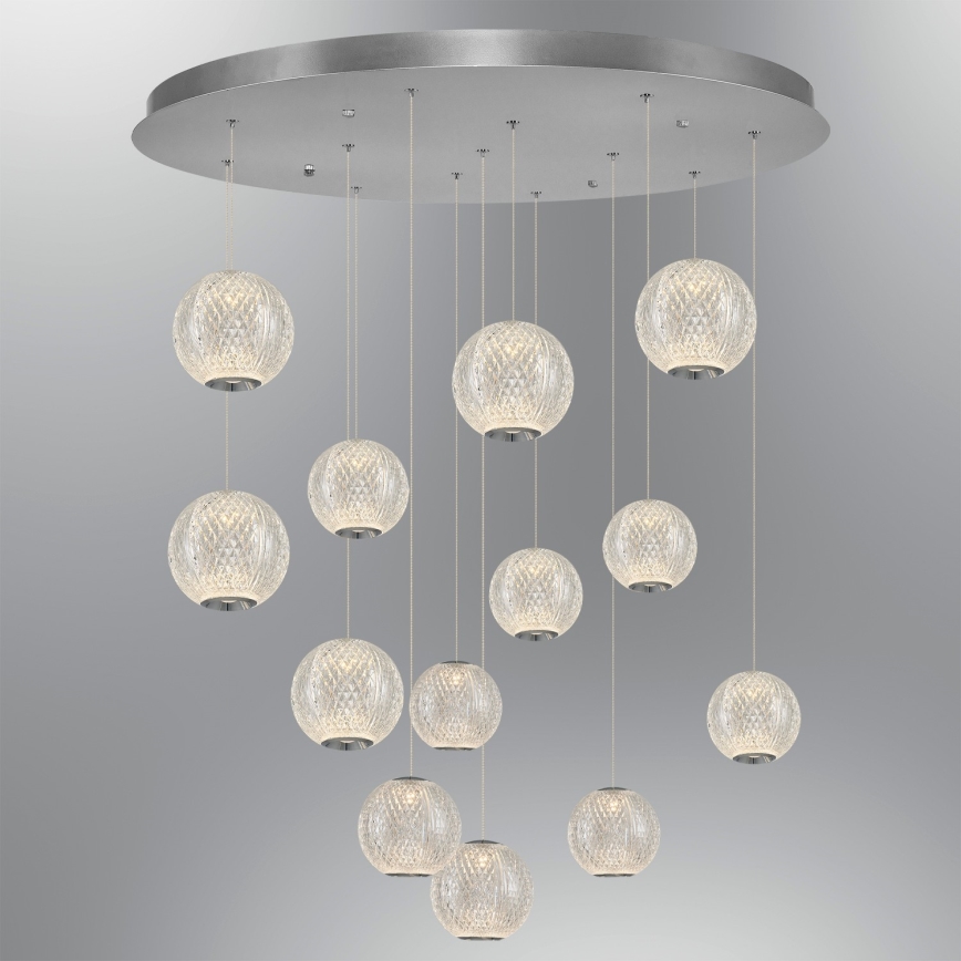 LED Hängeleuchte CREMONA 13xLED/5W/230V 3000K matt verchromt