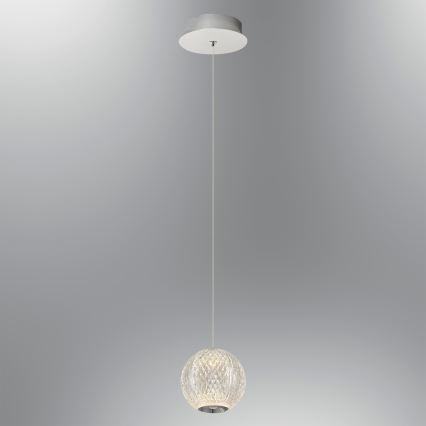 LED Hängeleuchte CREMONA 1xLED/5W/230V 3000K matt chrom