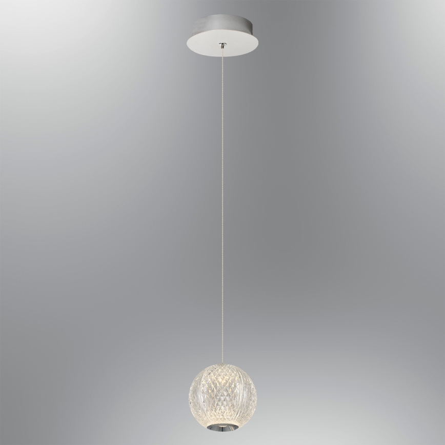 LED Hängeleuchte CREMONA 1xLED/5W/230V 3000K matt chrom