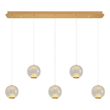 LED Hängeleuchte CREMONA 5xLED/5W/230V 3000K gold