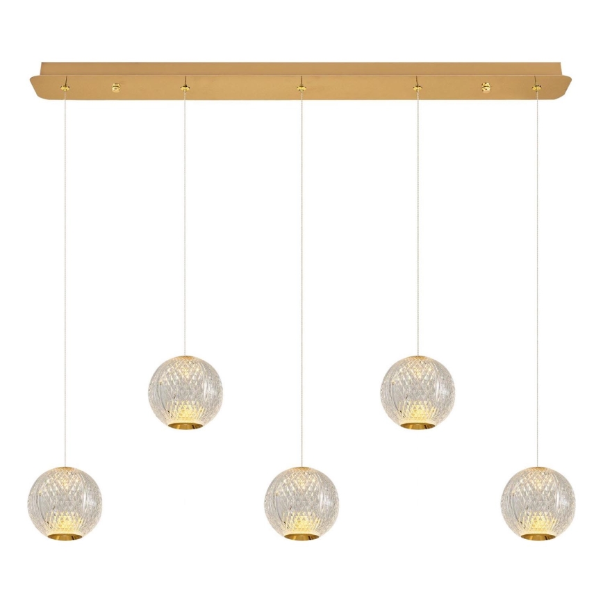 LED Hängeleuchte CREMONA 5xLED/5W/230V 3000K gold