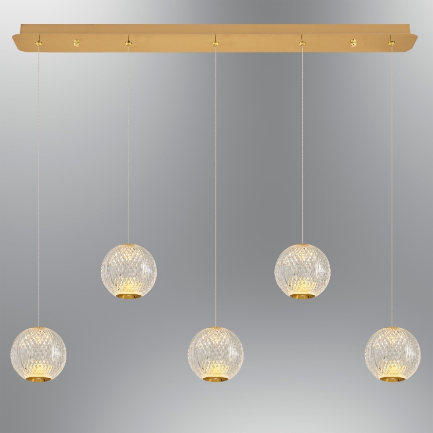 LED Hängeleuchte CREMONA 5xLED/5W/230V 3000K gold