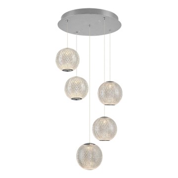 LED Hängeleuchte CREMONA 5xLED/5W/230V 3000K matt verchromt