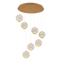 LED Hängeleuchte CREMONA 7xLED/5W/230V 3000K Gold