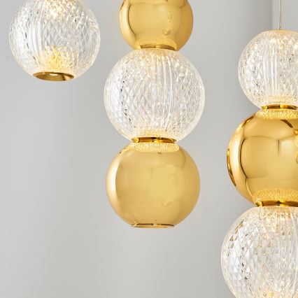 LED Hängeleuchte CREMONA LED/27W/230V 3000K gold
