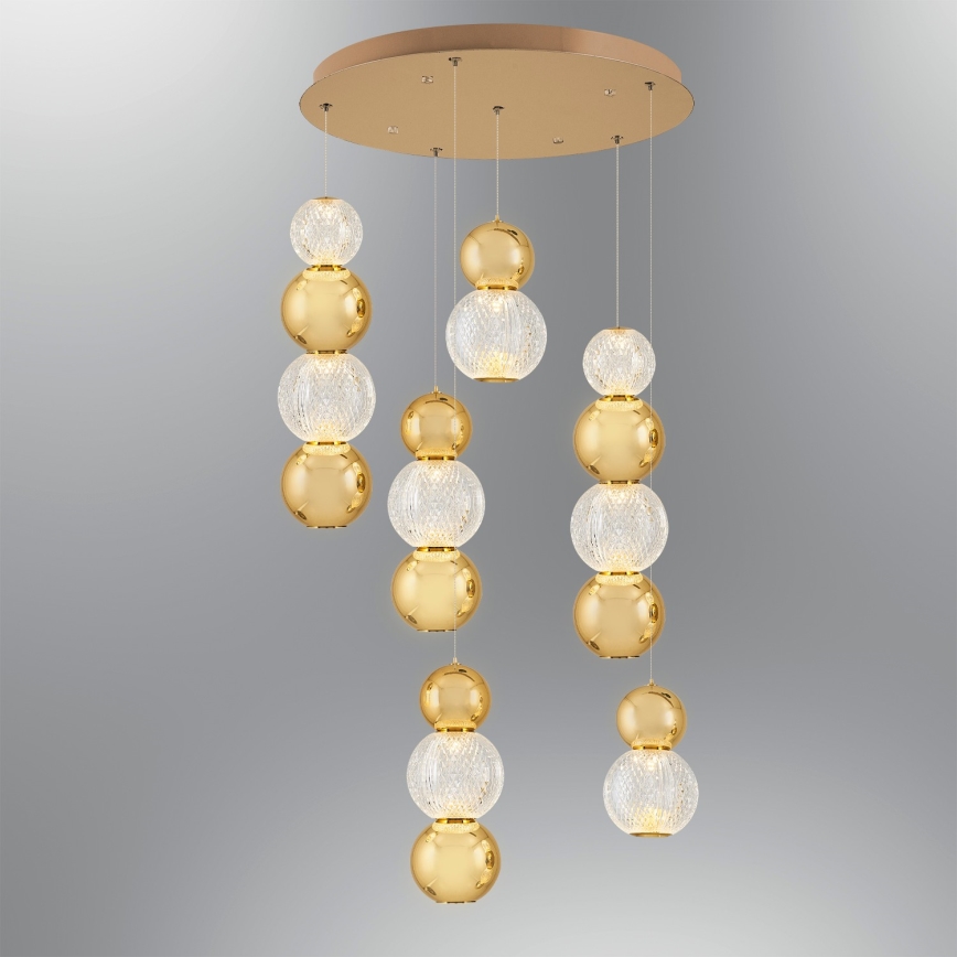 LED Hängeleuchte CREMONA LED/34W/230V 3000K Gold