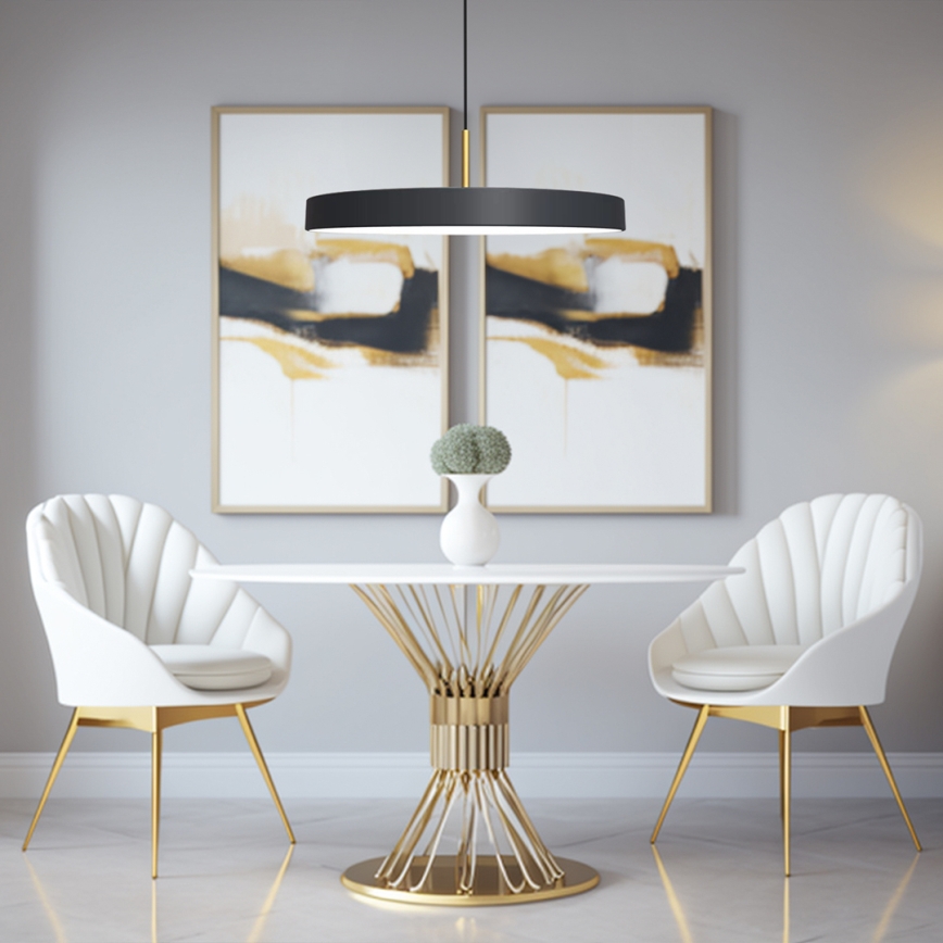 LED-Hängeleuchte DISC LED/38W/230V d 45 cm schwarz