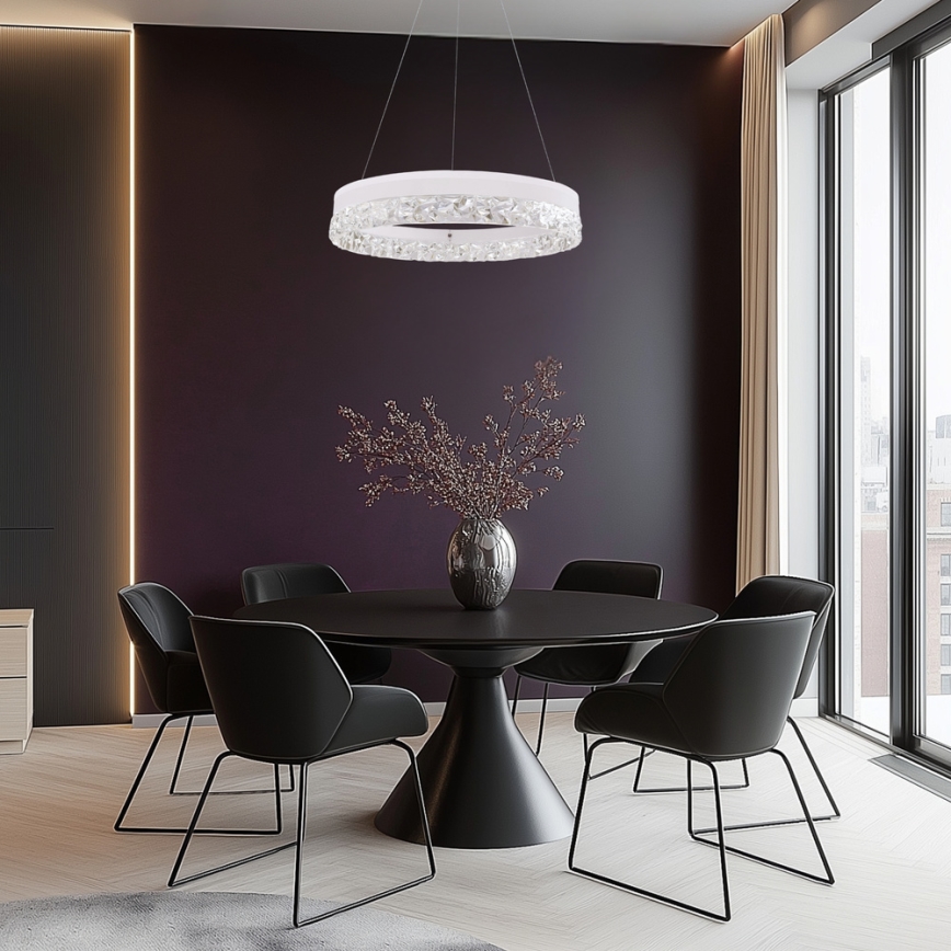 LED Hängeleuchte FROZI LED/32W/230V Durchmesser 50 cm weiß