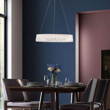 LED Hängeleuchte FROZI LED/32W/230V Durchmesser 50 cm weiß