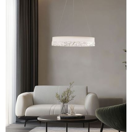 LED Hängeleuchte FROZI LED/32W/230V Durchmesser 50 cm weiß
