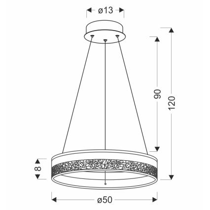LED Hängeleuchte FROZI LED/32W/230V Durchmesser 50 cm weiß
